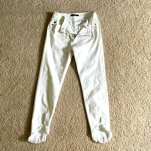 White Distressed Ankle KanCan Jeans